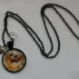 Cocker Spaniel Dog with collar cabochon charm pendant necklace