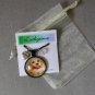 Cocker Spaniel Dog with collar cabochon charm pendant necklace