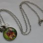 Cocker Spaniel Dog flower hat cabochon charm pendant necklace