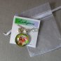 Cocker Spaniel Dog flower hat cabochon charm pendant necklace