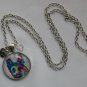 Rainbow Dog german shepherd cabochon charm pendant necklace