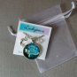 Starry Night Van Gogh blue cabochon charm pendant necklace