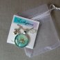 Angel light blue cabochon charm pendant necklace