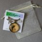 Fairy brown cabochon dragonfly charm pendant necklace