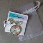 Red Blue Dragonfly pink flower cabochon charm pendant necklace
