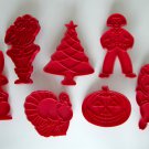 Vintage plastic cookie cutter rabbit pumpkin pig boy tree lot of 7 Vintage plastic cookie cutter rabbit pumpkin pig boy tree lot of 7