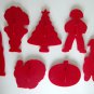 Vintage plastic cookie cutter rabbit pumpkin pig boy tree lot of 7