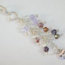 Heart my cat Zipper Purse Charm purple ombre crystal bead Heart my cat Zipper Purse Charm purple ombre crystal bead