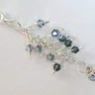 Heart My Cat Zipper Purse Charm Denim Blue Crystal Bead Heart My Cat Zipper Purse Charm Denim Blue Crystal Bead