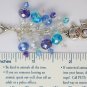 Kitty Cat Zipper Purse Charm Blue Aqua Crystal Bead