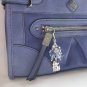 Kitty Cat Zipper Purse Charm Blue Aqua Crystal Bead