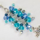 I love my cat Zipper Purse Charm aqua blue crystal bead I love my cat Zipper Purse Charm aqua blue crystal bead