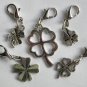 Four leaf clover Zipper Purse Charm good luck Lot of 4