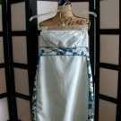 Wassimo NWT reversible 2 style blue floral strapless empire dress M
