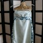Wassimo NWT reversible 2 style blue floral strapless empire dress M