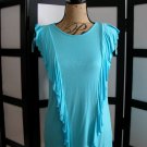 Joseph A Qu’est-ce que c’est silk? NWT aqua blue ruffle tunic sleeveless top S