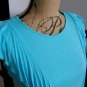 Joseph A Qu&acirc;��est-ce que c&acirc;��est silk? NWT aqua blue ruffle tunic sleeveless top S
