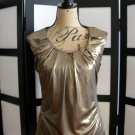 Premise Studio NWT shiny gold bronze foil tank sleeveless evening top S Premise Studio NWT shiny gold bronze foil tank sleeveless evening top S