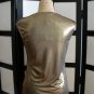 Premise Studio NWT shiny gold bronze foil tank sleeveless evening top S