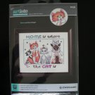 Artiste Home is Where the Cat Is counted cross stitch kit tabby ginger siamese Artiste Home is Where the Cat Is counted cross stitch kit tabby ginger siamese