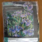 Artiste purple Irises flower needlepoint kit Kooler Design Studio