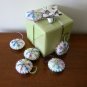 Handmade ombre purple blue pink snowflake felt ornament on white lot