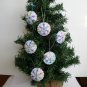 Handmade ombre purple blue pink snowflake felt ornament on white lot