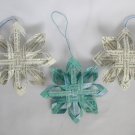 Recycled book page advent star Christmas ornament blue handmade Recycled book page advent star Christmas ornament blue handmade