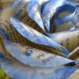 Recycled book page blue grey rose paper flower bouquet lot