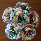 Recycled comic strip rose rainbow paper flower bouquet Recycled comic strip rose rainbow paper flower bouquet
