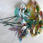 Recycled comic strip rose rainbow paper flower bouquet