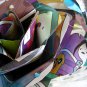 Recycled comic strip page dark colorful rose paper flower bouquet