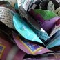 Recycled comic strip page dark colorful rose paper flower bouquet