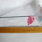 Handmade paper rose light purple grey pink heart stripe flower bouquet