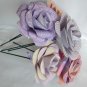 Handmade paper rose peach light purple flower bouquet