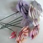 Handmade paper rose peach light purple flower bouquet