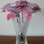 Handmade paper rose light pink flower bouquet handmade