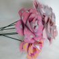 Handmade paper rose light pink flower bouquet handmade