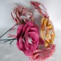 Handmade paper rose red yellow orange paper flower bouquet