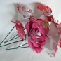 Handmade paper rose red yellow orange paper flower bouquet