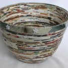 Recycled magazine bowl brown grey beige large 4.5x6.5 Recycled magazine bowl brown grey beige large 4.5x6.5