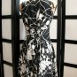 DBY Ltd black white flower lace up back fit and flare dress size 5