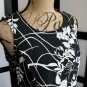 DBY Ltd black white flower lace up back fit and flare dress size 5