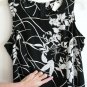 DBY Ltd black white flower lace up back fit and flare dress size 5