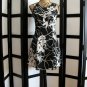 DBY Ltd black white flower lace up back fit and flare dress size 5