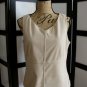 Kathy Ireland light brown microfiber V neck sleeveless top S