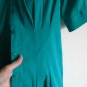 Como Stretch aqua blue fitted cinched at waist short sleeve top S