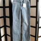 White House Black Market Blanc NWT clear rhinestone bootleg blue jeans 4