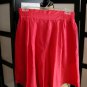 Tarazzia orange coral elastic back silk shorts skort L