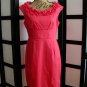 Maggy L coral empire waist floral neck sheath floral neckline size 8